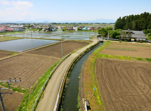 水田を造成した土地